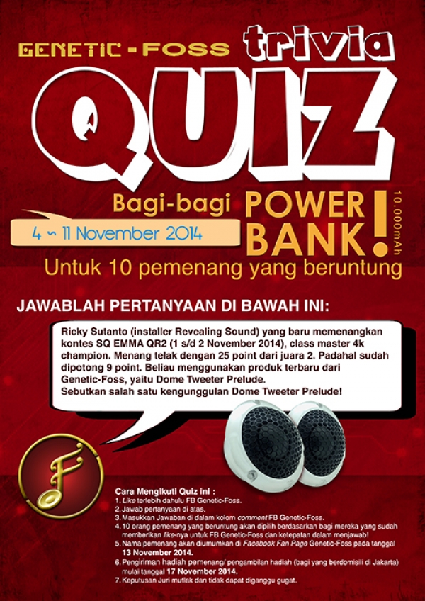 Quiz berhadiah POWER BANK 10.000 mAh